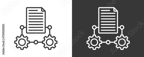 Data Processing Icon Set Multiple Style Collection