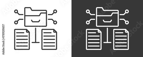 Data Transformation Icon Set Multiple Style Collection