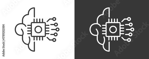 Machine Learning Icon Set Multiple Style Collection