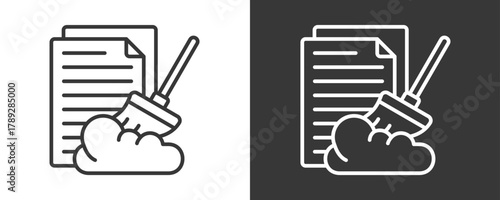 Data Cleaning Icon Set Multiple Style Collection