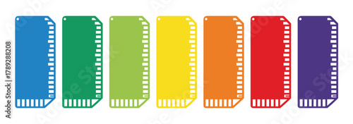 Colorful film strip frames for your photo projects