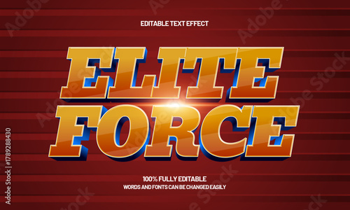 elite force editable esport team text effect for gaming logo design