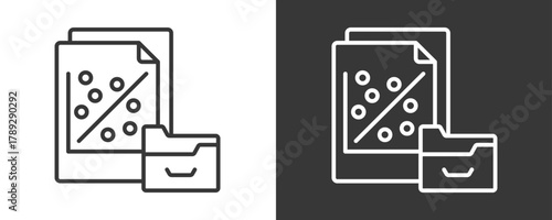 Correlation Icon Set Multiple Style Collection