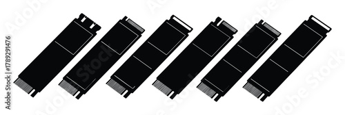 M2 solid state drive SSD six different views