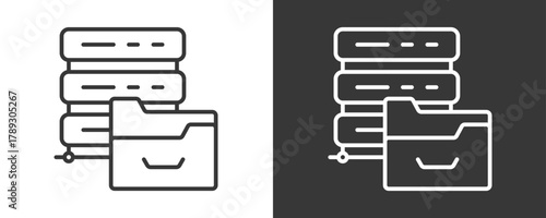 Data Storage Icon Set Multiple Style Collection