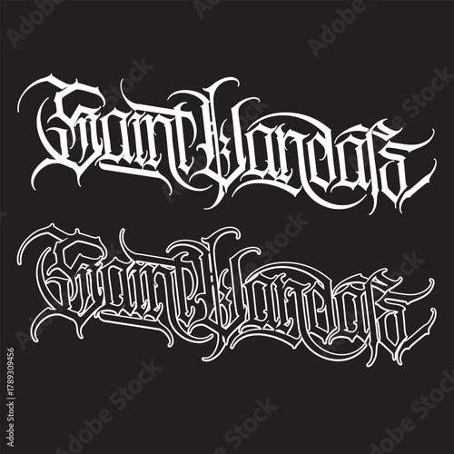 saint vandals calligraphy text 