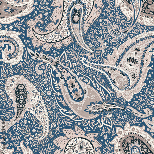 Dense Ornate Paisley Botanical Pattern