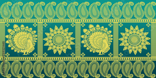 beautiful graphic saree design and this sari design is in Indian style which is for textile fashion industry and it can be used as wallpaper backdrop and website bg this style is originated in india 