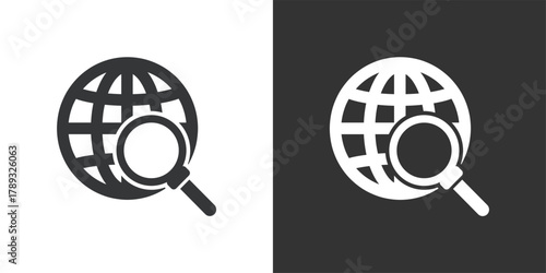 Global Search icon. Solid glyph series icon