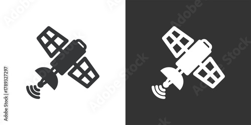GPS Satellites icon. Solid glyph series icon