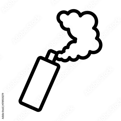 Smoke Bomb Vector Line Icon Design