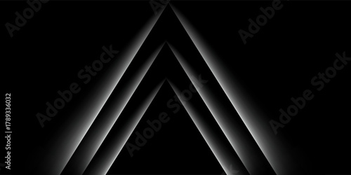 3D techno abstract background overlap layer on dark space with glowing white lines shape decoration. Modern graphic design element future style concept for banner, flyer, card, or brochure cover