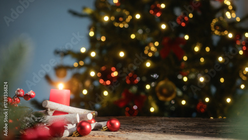 Red candle lights up Christmas