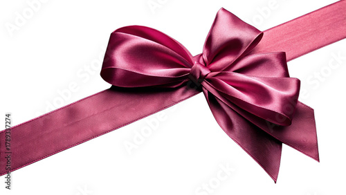 Crimson Silk Bow: A close-up view of a beautifully crafted crimson silk bow. The satin material glistens, highlighting its elegant shape and intricate folds.