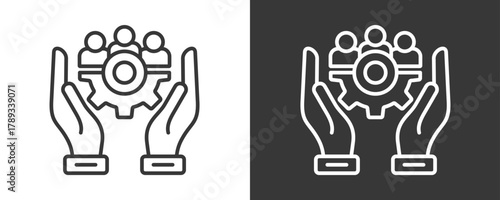 Hrm Icon Set Vector Collection Isolated In Black And White