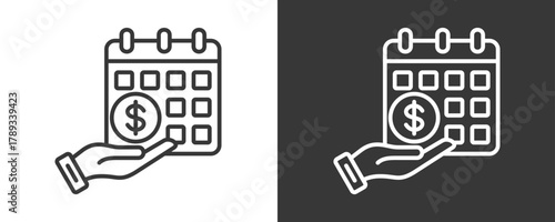 Remuneration Icon Set Vector Collection Isolated In Black And White