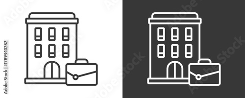 Dormitory Icon Set Vector Collection Isolated In Black And White