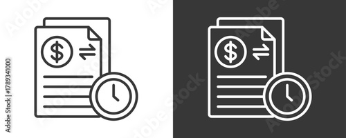 Salary Icon Set Vector Collection Isolated In Black And White