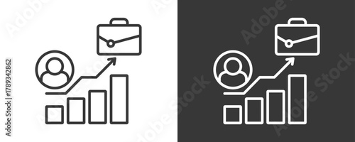 Career Development Icon Set Vector Collection Isolated In Black And White
