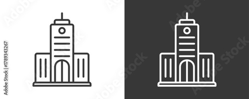 Corporation Icon Set Vector Collection Isolated In Black And White
