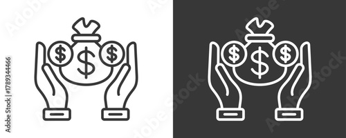 Wages Icon Set Vector Collection Isolated In Black And White