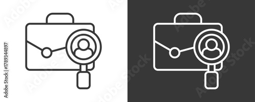 Hiring Icon Set Vector Collection Isolated In Black And White