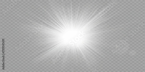 Bright silver metallic sun rays burst texture background design