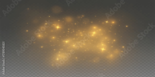 A bright blue abstract vector background with a magical winter snowflake and star pattern illustration