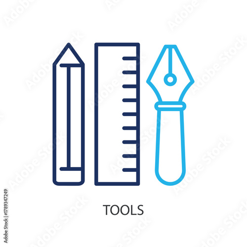 Tools thin line icons. Original vector illustration.