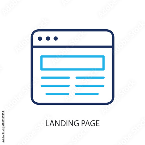 Landing page thin line icons. Original vector illustration.
