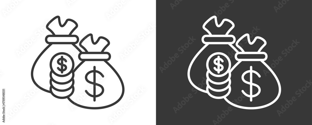 Fototapeta premium Bonus Icon Set Vector Collection Isolated In Black And White