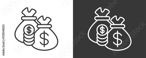 Bonus Icon Set Vector Collection Isolated In Black And White