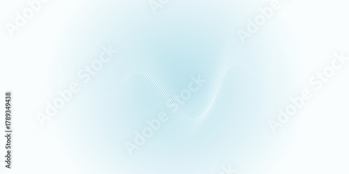 Dot white blue wave pattern screen gradient bright texture background. Abstract technology big data digital background. 3d rendering.
