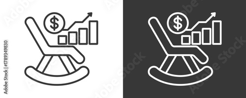 Retirement Icon Set Vector Collection Isolated In Black And White