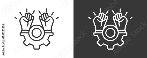 Protest Icon Set Vector Collection Isolated In Black And White