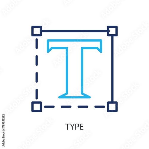 Type thin line icons. Original vector illustration.