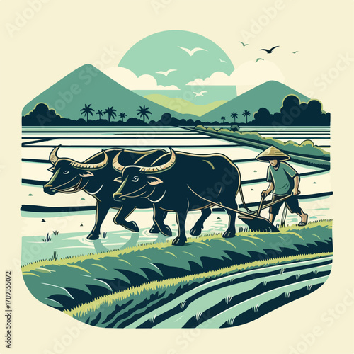 landscape with cows and landscape