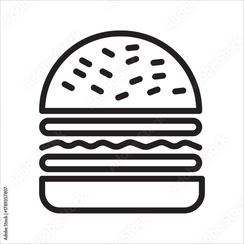 Burger icon. cheese burger Symbol. vector illustration on white background