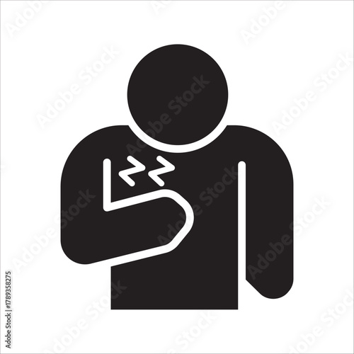 

Heart attack linear icon . Myocardial infarction. Cardiovascular disease. vector illustration on white background
