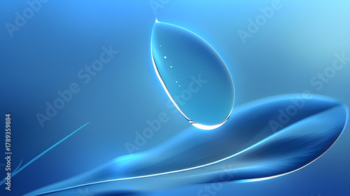 Serene abstract blue flowing shapes for calming backgrounds or a modern tech feel, ideal for presentations or website design elements with a clean vibe