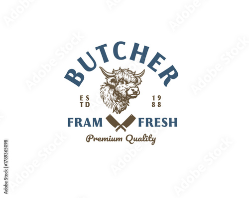 butcher farm fresh logo