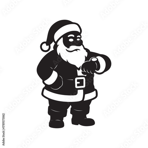 Santa Claus Checking Time A Timely Icon for Festive Seasons and Holiday Cheer
