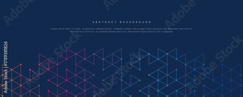 Graphic design element and abstract geometric background with triangle shape pattern	