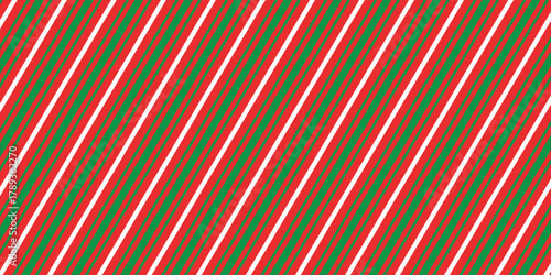 Christmas candy cane striped seamless pattern. Christmas candycane background with red stripes. Caramel diagonal print. Xmas traditional wrapping texture. Vector illustration.vektor lustration