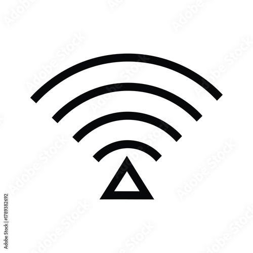 Wifi symbol representing wireless internet connection