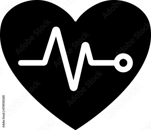 Heart Rate Glyph Icon