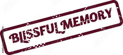 Blissful Memory Rubber Stamp Mark for Cherished Recollections and Nostalgic Moments