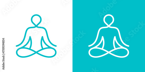 Yoga Pose Line Logo