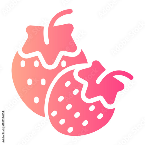 strawberry gradient icon
