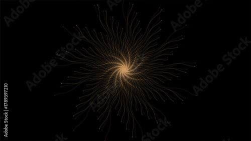 Clean, dark mode wallpaper featuring a faint brown-gold central swirl.